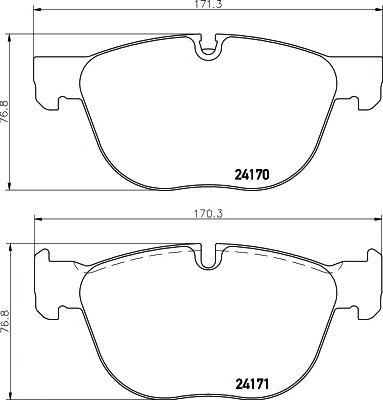 HELLA PAGID 8db355012541 -  Комплект тормозных колодок, дисковый тормоз